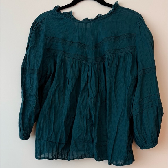 Universal Thread Teal Blouse with 3/4 Sleeves - Picture 1 of 4